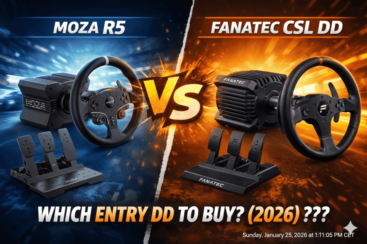 Moza R5 vs Fanatec CSL DD: Which Entry DD to Buy ? (2026)