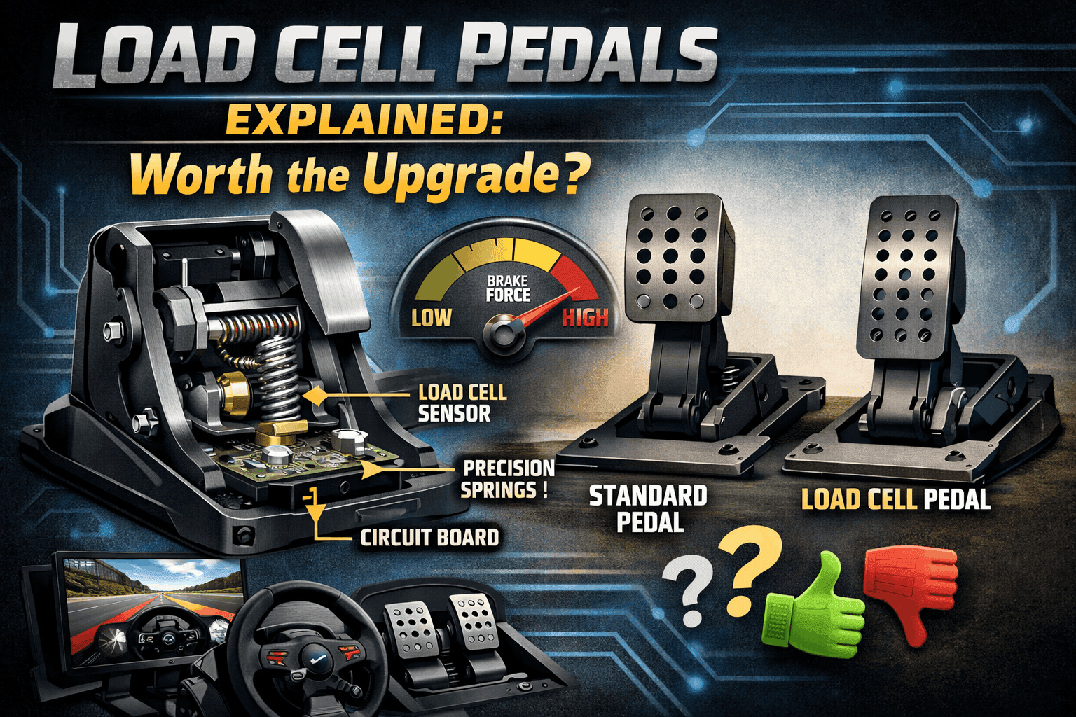 Load Cell Pedals Explained: Worth the Upgrade? (2026 Guide)