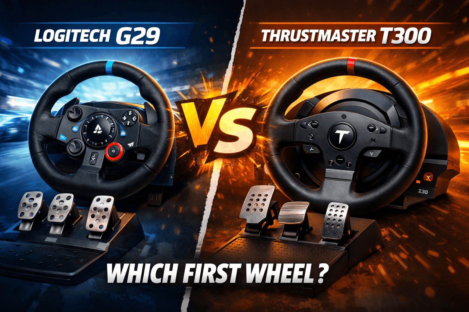 Logitech G29 vs Thrustmaster T300: Which First Wheel ?