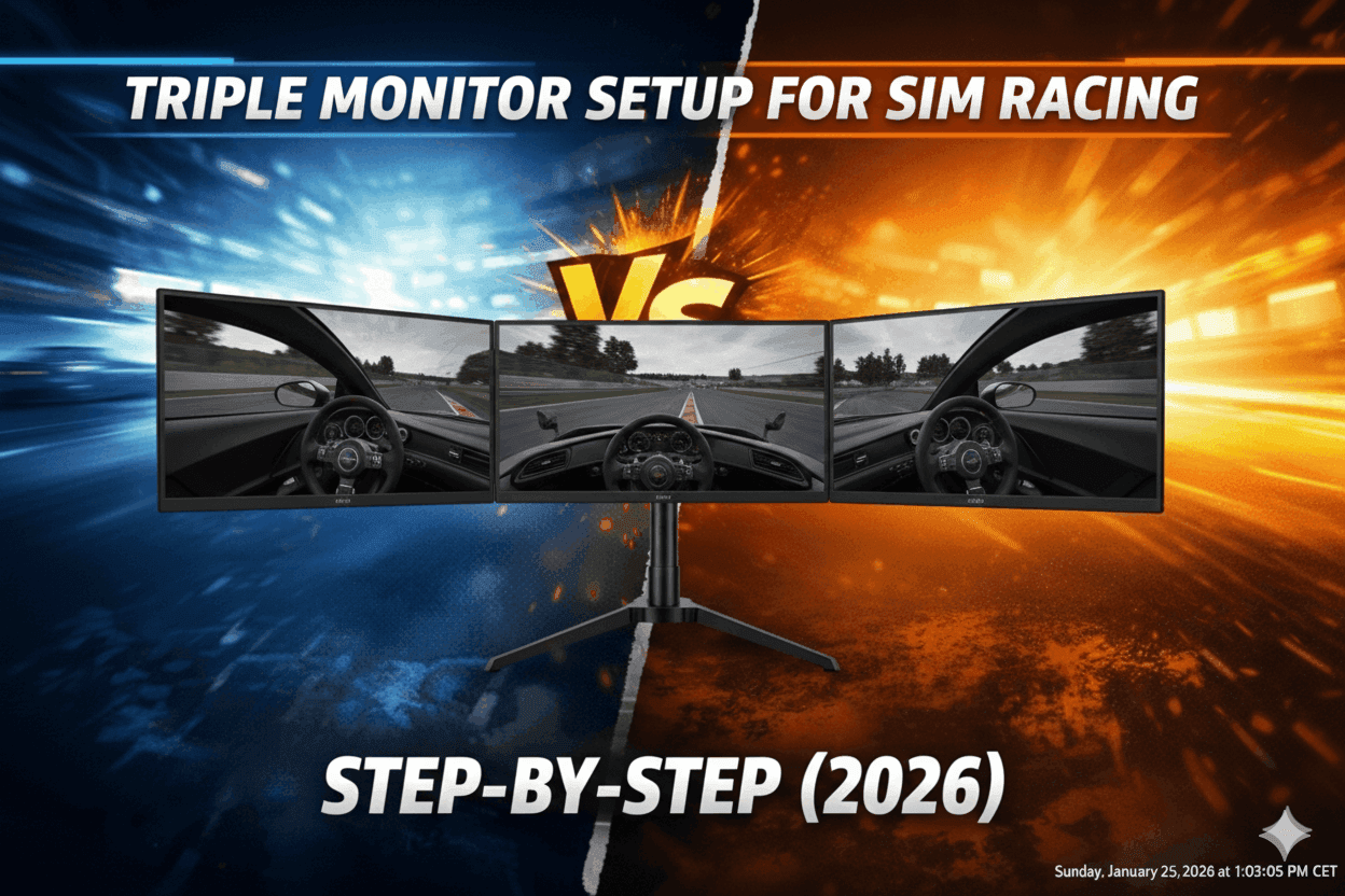 Triple Monitor Setup for Sim Racing: Step-by-Step (2026)